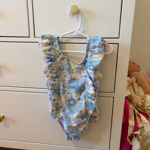 Ruffle Butts Floral Size 5 One Piece Swim Suit
